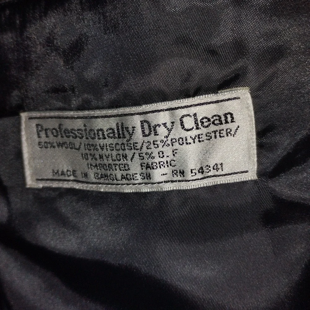 Coldwater Creek Mens 42 Blazer Tweed‎ Black & Tan Twill Sport Coat 50% Wool EUC